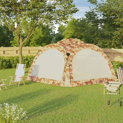 Tenda per Feste con LED e 4 Pareti 3,6x3,6x2,3 m Mimetica - homemem39