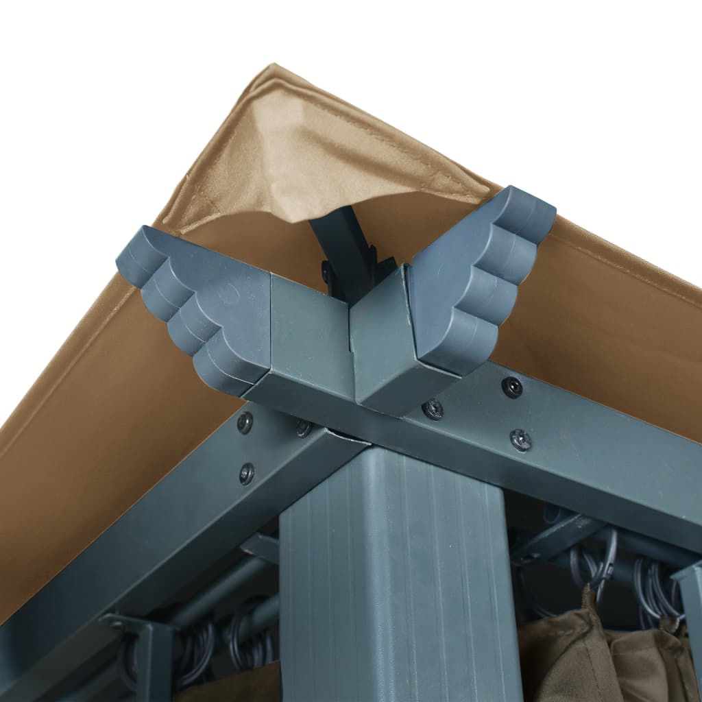 Gazebo con Tenda 300x300 cm Grigio Talpa in Alluminio | homemem39