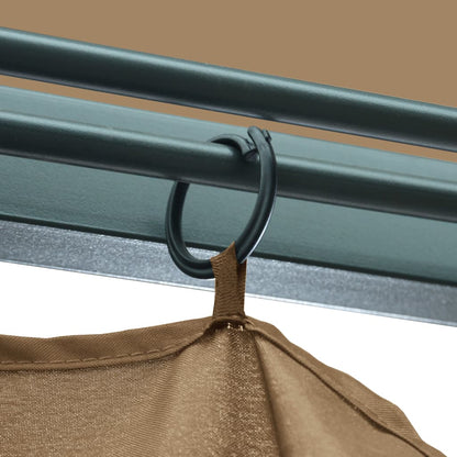 Gazebo con Tenda 300x300 cm Grigio Talpa in Alluminio | homemem39