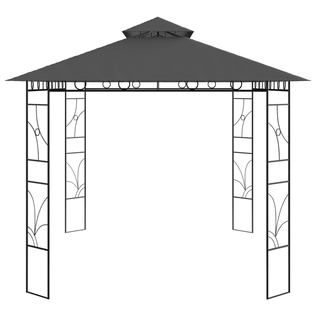 Gazebo 4x3x2,7 m Antracite 160 g/m² - homemem39