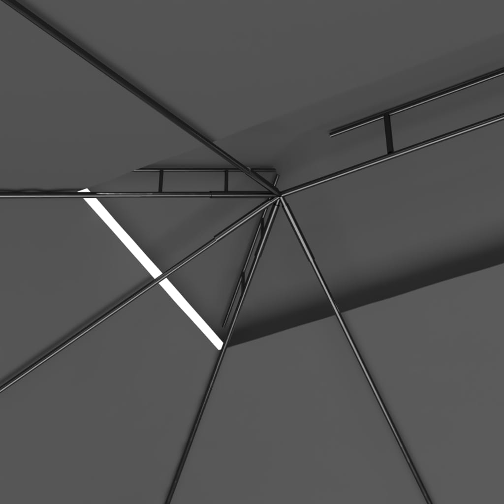 Gazebo 4x3x2,7 m Antracite 160 g/m² - homemem39