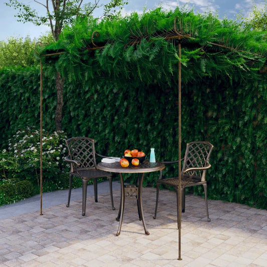 Pergolato da Giardino Marrone Anticato 3x3x2,5 m in Ferro | homemem39