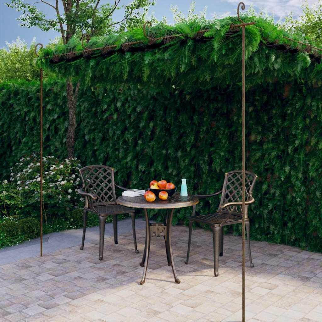 Pergolato da Giardino Marrone Anticato in Ferro