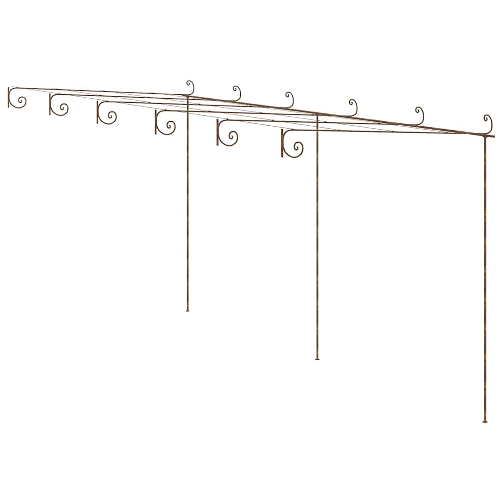 Pergolato da Giardino Marrone Anticato 6x3x2,5 m in Ferro