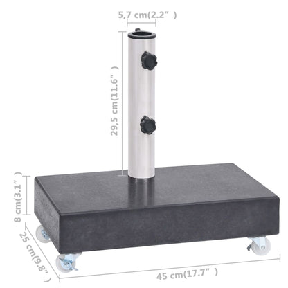 Base per Ombrellone Nera 45x25x8,3 cm in Granito