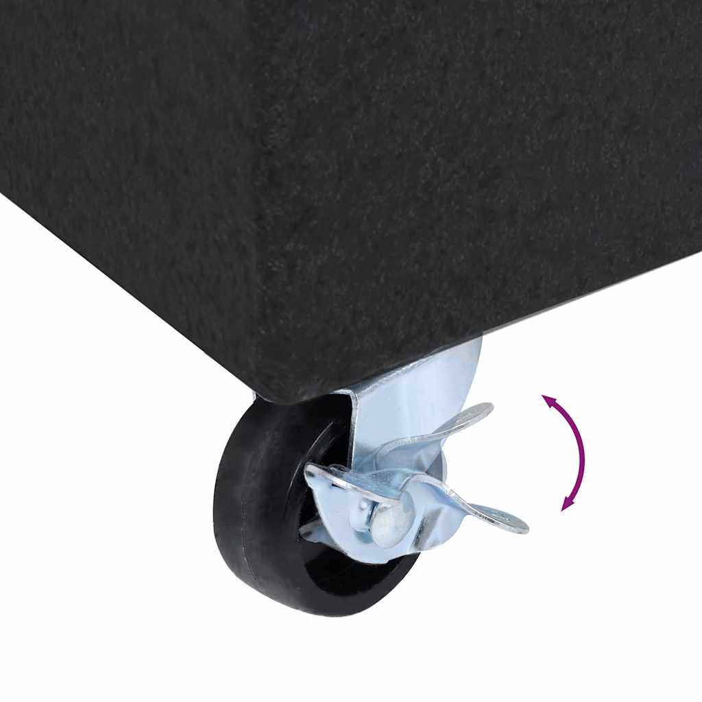 Base per Ombrellone Nera 45x25x8,3 cm in Granito - homemem39