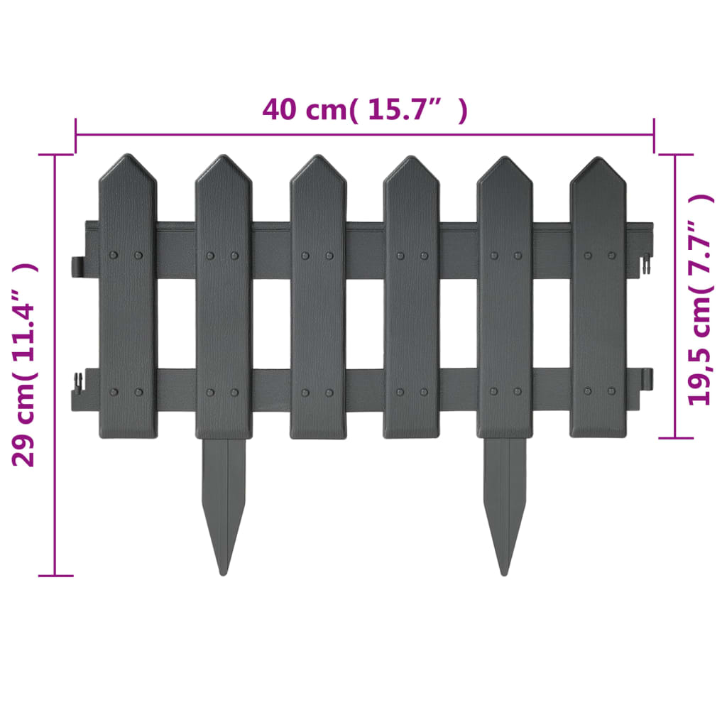 Bordi per Prato 25 pz Antracite 10 m in PP - homemem39