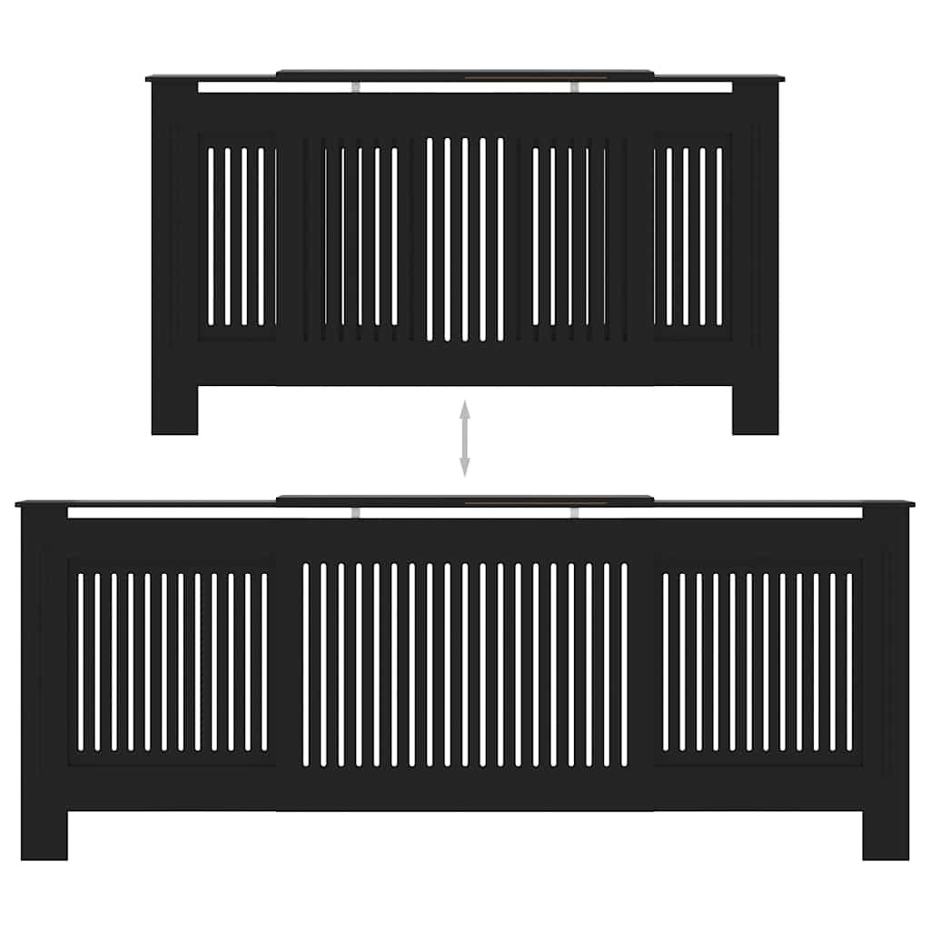 Copertura per Radiatore Nera in MDF 205 cm - homemem39