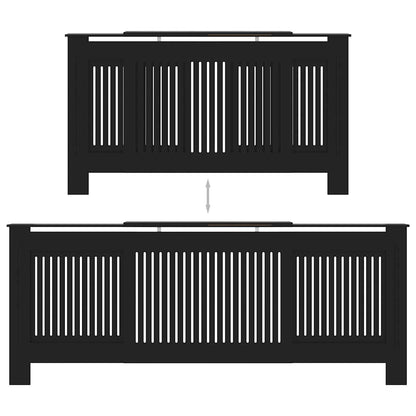 Copertura per Radiatore Nera in MDF 205 cm - homemem39