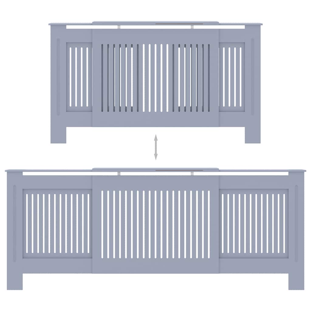 Copertura per Radiatore Grigia in MDF 205 cm - homemem39