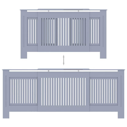 Copertura per Radiatore Grigia in MDF 205 cm - homemem39