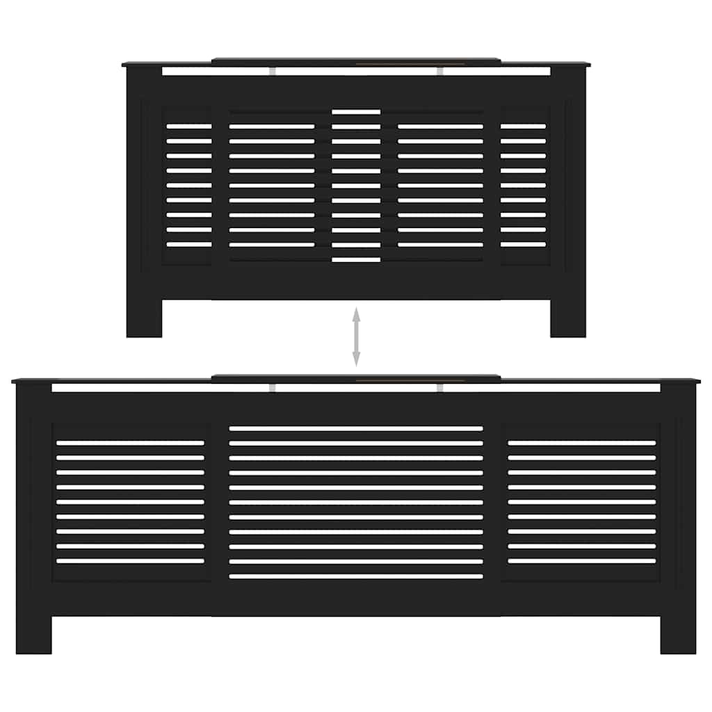 Copertura per Radiatore Nera in MDF 205 cm - homemem39