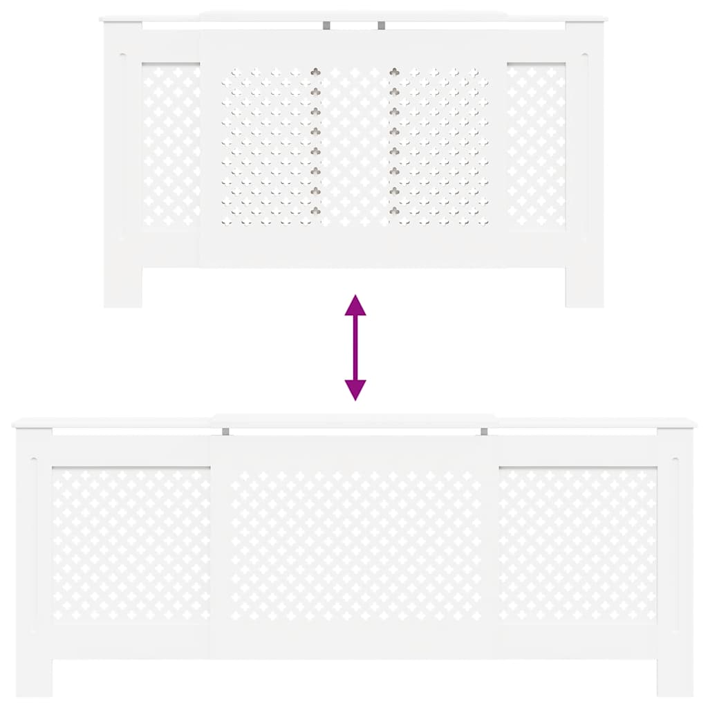 Copertura per Radiatore Bianca in MDF 205 cm