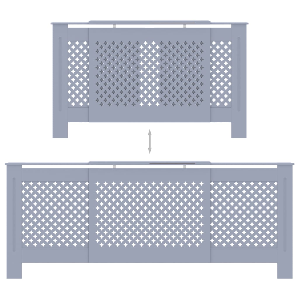 Copertura per Radiatore Grigia in MDF 205 cm - homemem39