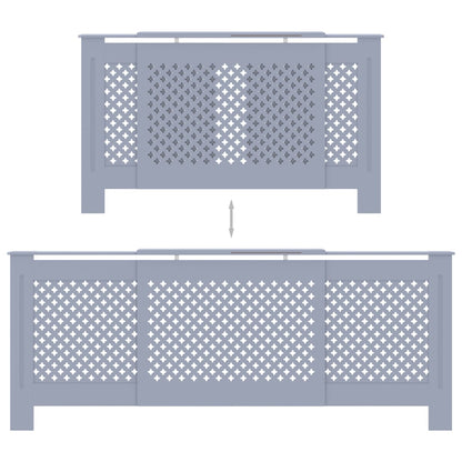 Copertura per Radiatore Grigia in MDF 205 cm - homemem39