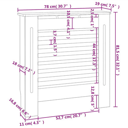 Copertura per Radiatore in MDF 78 cm