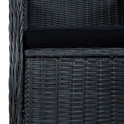 Sedie da Giardino con Cuscini 2 pz in Polyrattan Grigio Scuro - homemem39