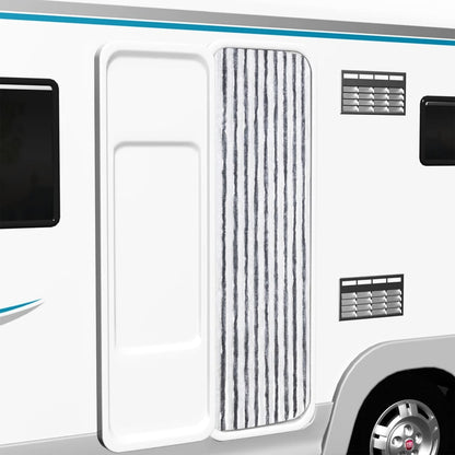 Zanzariera Grigio e Bianco 56x200 cm Ciniglia - homemem39