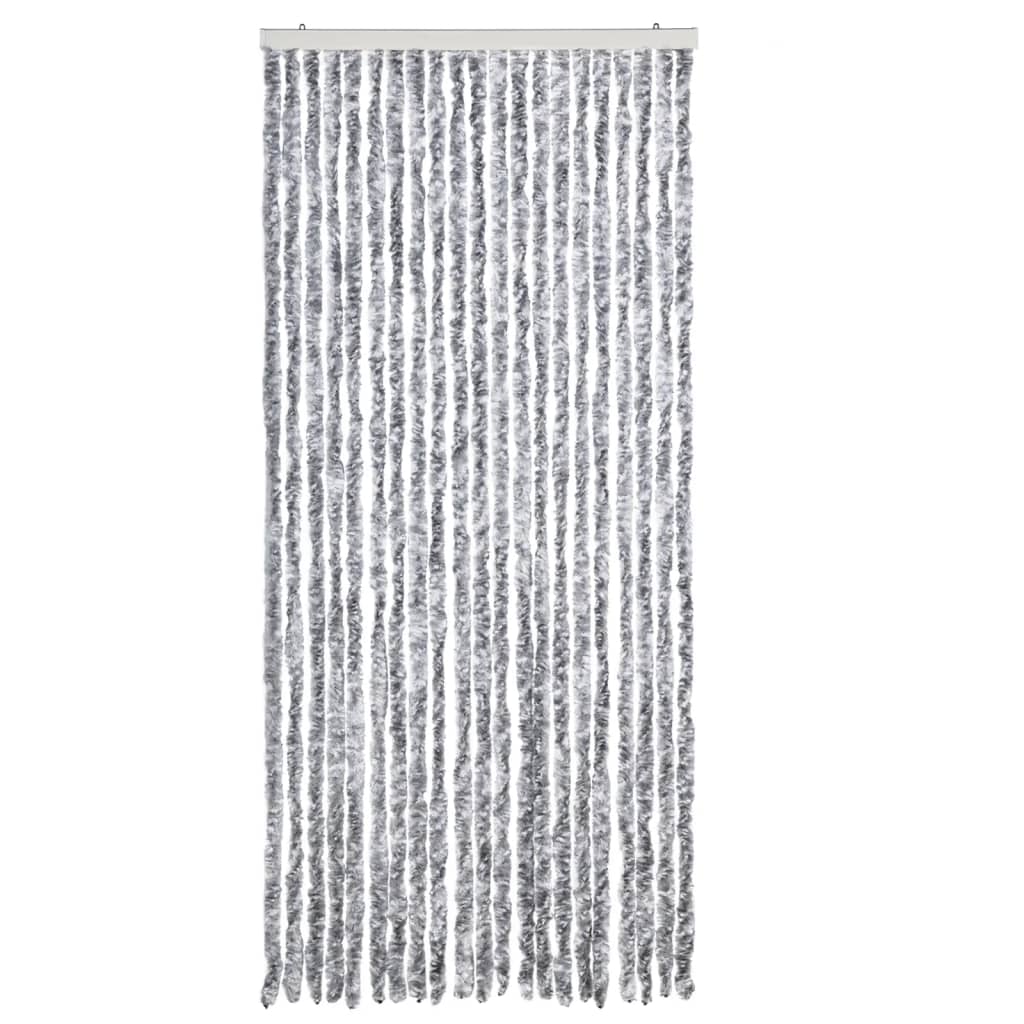 Zanzariera Bianco e Grigio 90x200 cm Ciniglia - homemem39