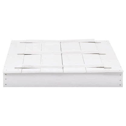 Sabbiera in Legno di Abete Bianca 95x90x15 cm - homemem39