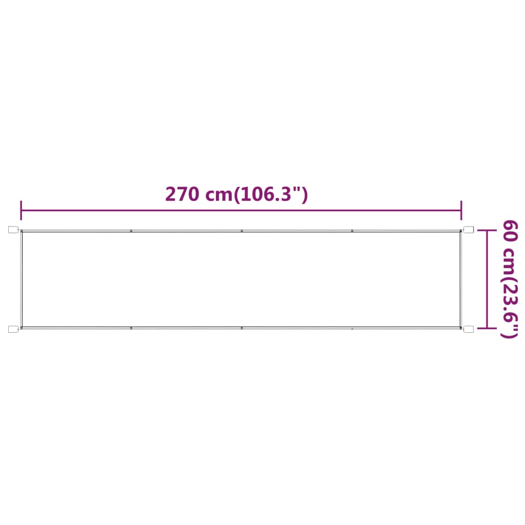 Paravento Verticale Bianco 60x270 cm Tessuto Oxford - homemem39