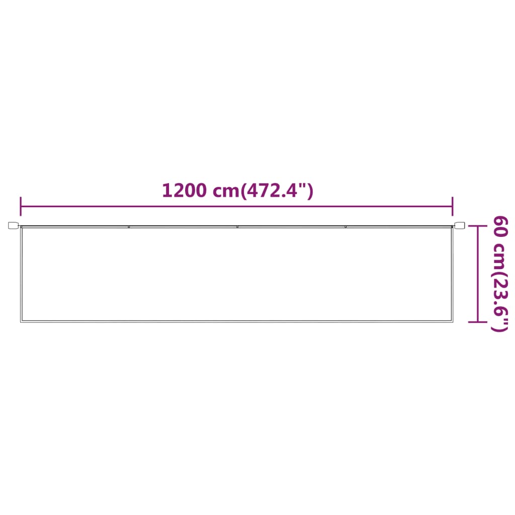 Paravento Verticale Bianco 60x1200 cm Tessuto Oxford - homemem39