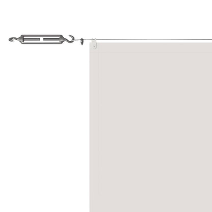 Paravento Verticale Bianco 140x800 cm Tessuto Oxford