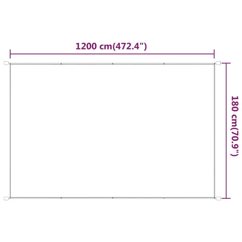 Paravento Verticale Bianco 180x1200 cm Tessuto Oxford - homemem39