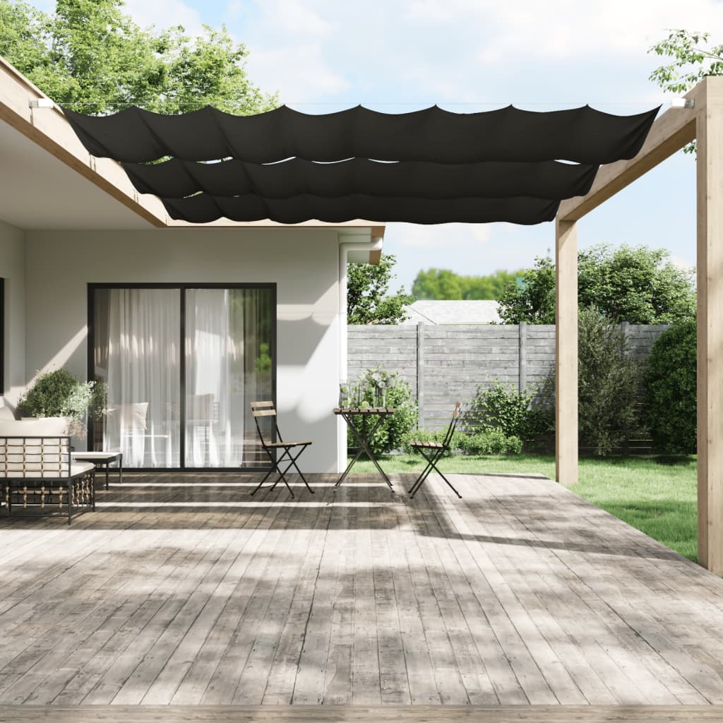 Paravento Verticale Antracite 180x1200 cm Tessuto Oxford - homemem39