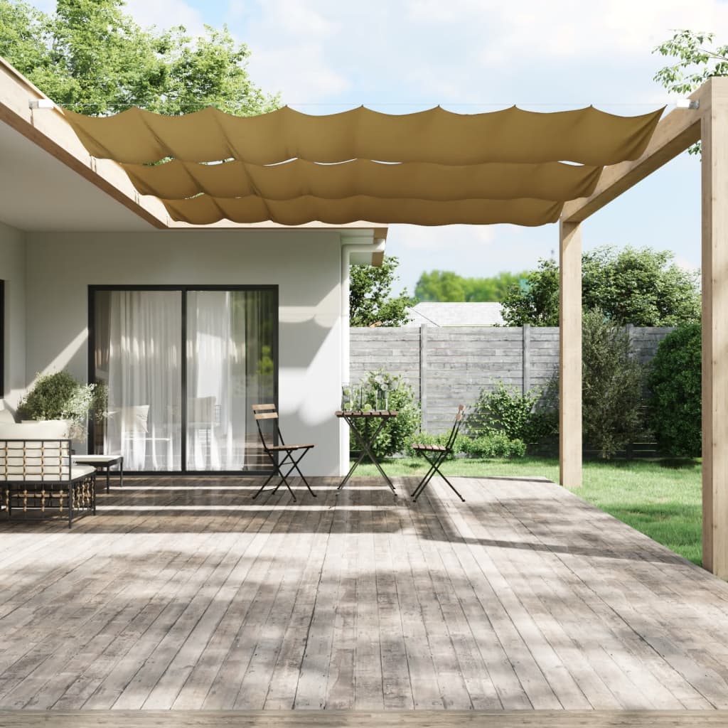 Paravento Verticale Beige 140x360 cm in Tessuto Oxford - homemem39