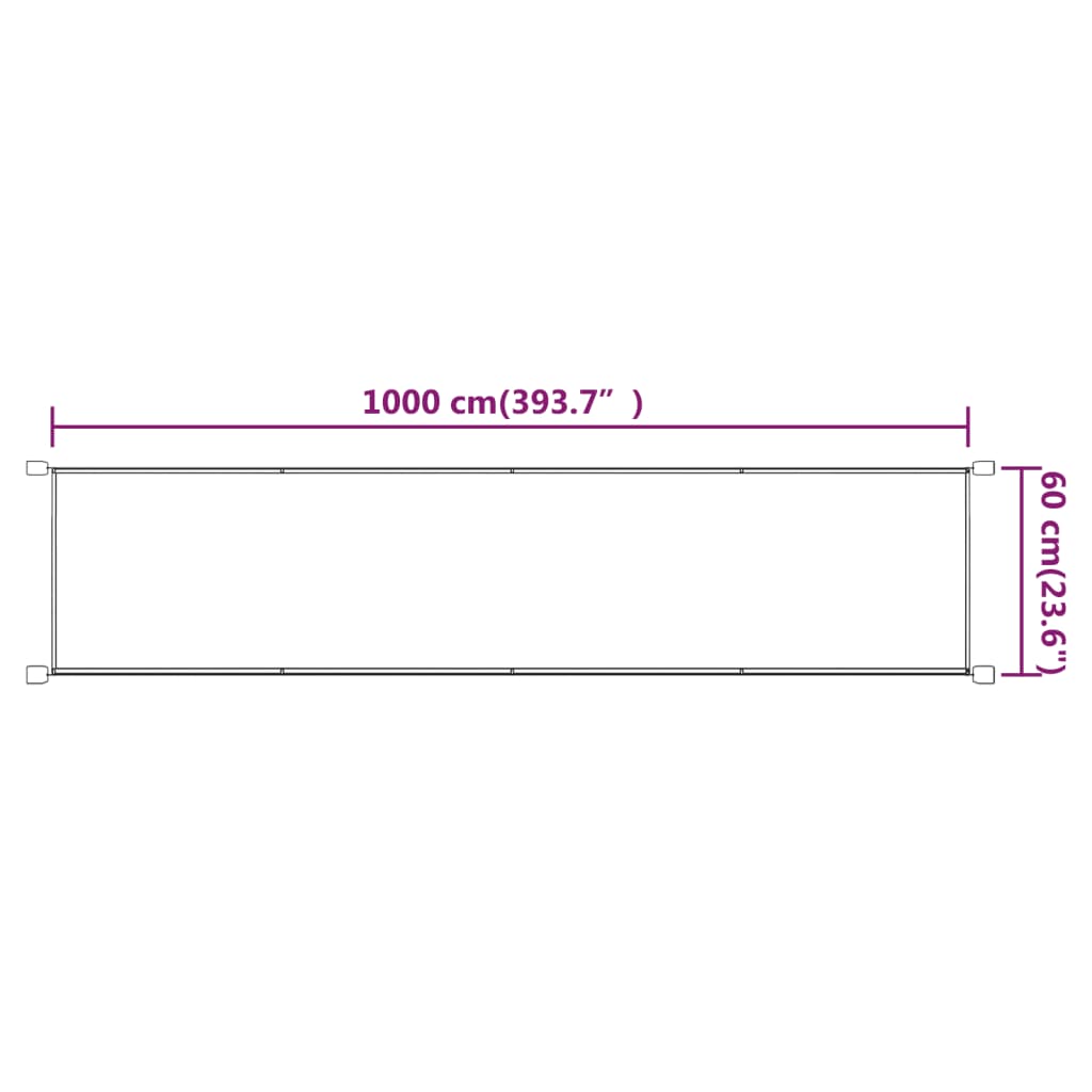 Paravento Verticale Tortora 60x1000 cm in Tessuto Oxford - homemem39