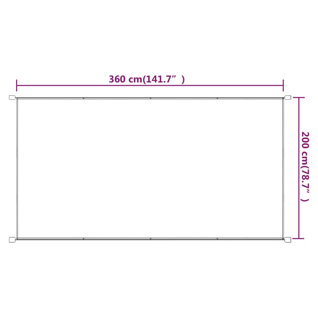 Paravento Verticale Tortora 200x360 cm in Tessuto Oxford - homemem39