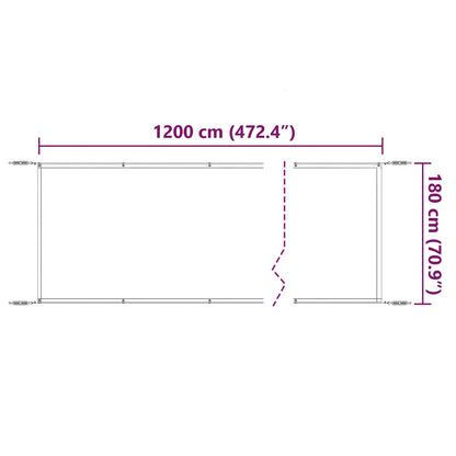 Paravento Verticale Blu 180x1200 cm in Tessuto Oxford