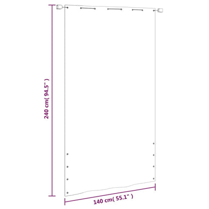 Paravento per Balcone Verde Chiaro 140x240 cm in Tessuto Oxford | homemem39