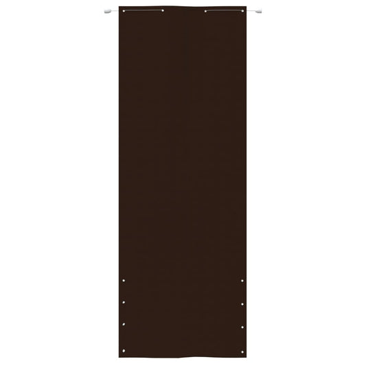 Paravento per Balcone Marrone 80x240 cm in Tessuto Oxford - homemem39
