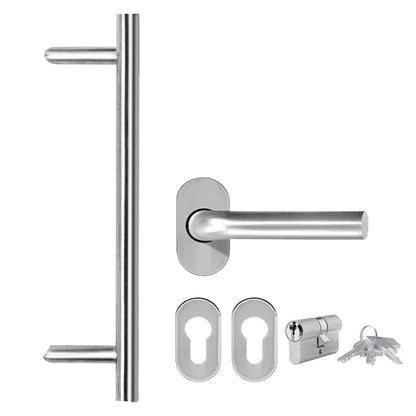 Porta d'Ingresso in Alluminio e PVC Bianco 100x200 cm | homemem39