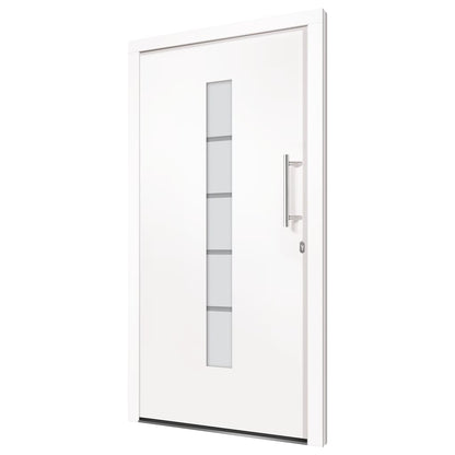 Porta d'Ingresso in Alluminio e PVC Bianco 100x210 cm | homemem39