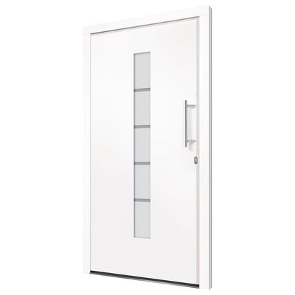 Porta d'Ingresso in Alluminio e PVC Bianco 110x210 cm | homemem39
