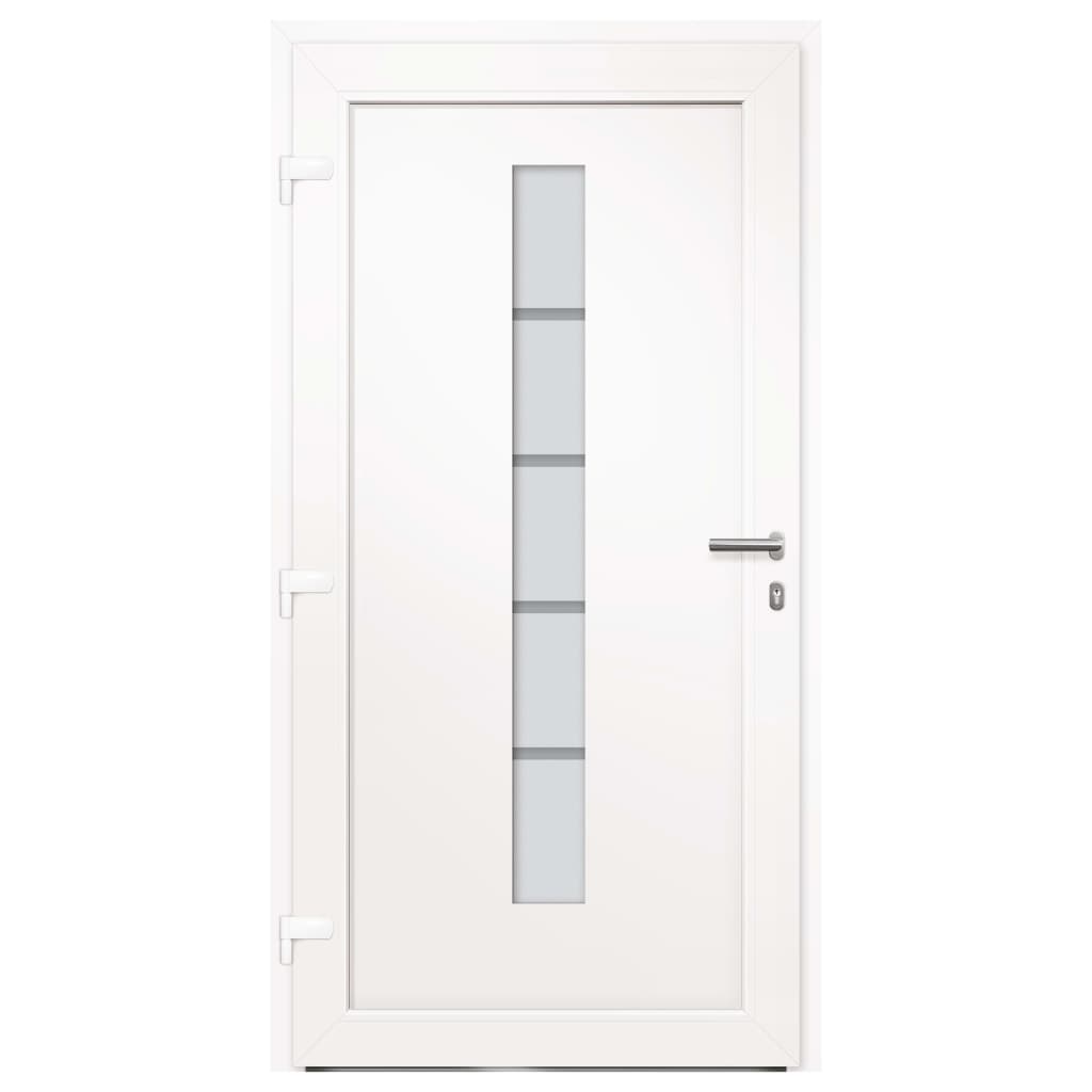 Porta d'Ingresso in Alluminio e PVC Antracite 100x200 cm - homemem39