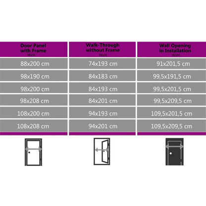 Porta d'Ingresso in Alluminio e PVC Antracite 100x210 cm | homemem39