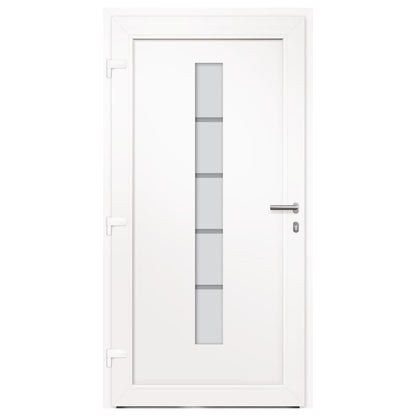 Porta d'Ingresso in Alluminio e PVC Antracite 110x210 cm | homemem39