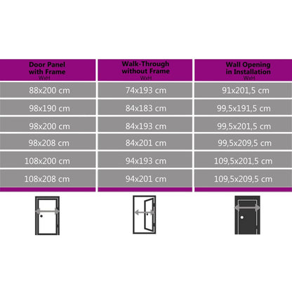 Porta d'Ingresso in Alluminio e PVC Antracite 100x210 cm | homemem39