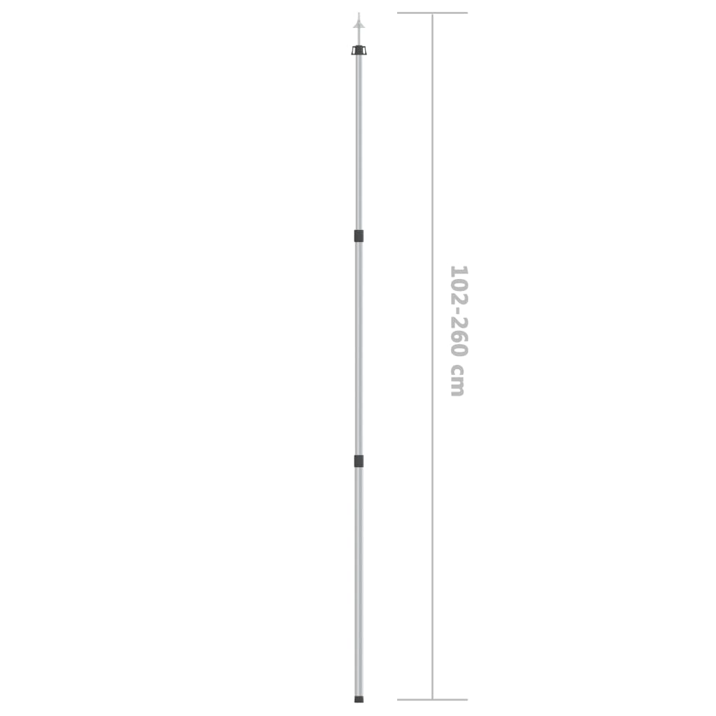 Aste Telescopiche per Tende 102-260 cm 2pz in Alluminio - homemem39