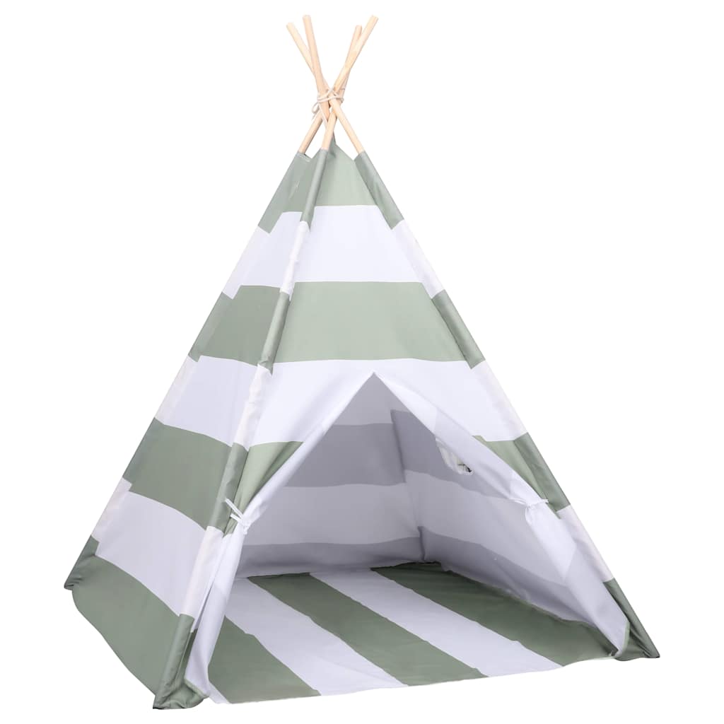 Tenda per bambini Rigato Grigio e Bianco 120 x 120 x 150 cm | homemem39