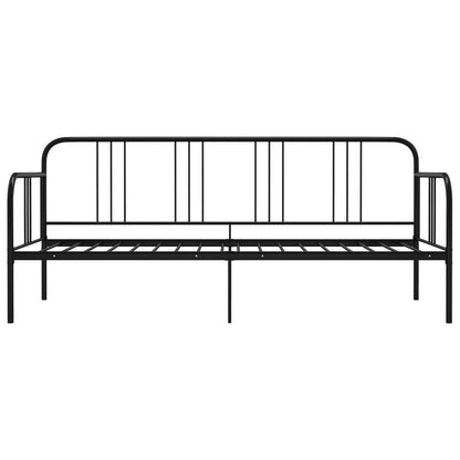 Divano Letto Telaio Nero in Metallo 90x200 cm - homemem39