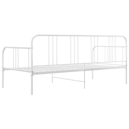 Divano Letto Bianco in Metallo 90x200 cm - homemem39