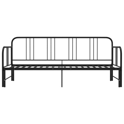 Telaio Divano Letto Estraibile Nero in Metallo 90x200 cm | homemem39