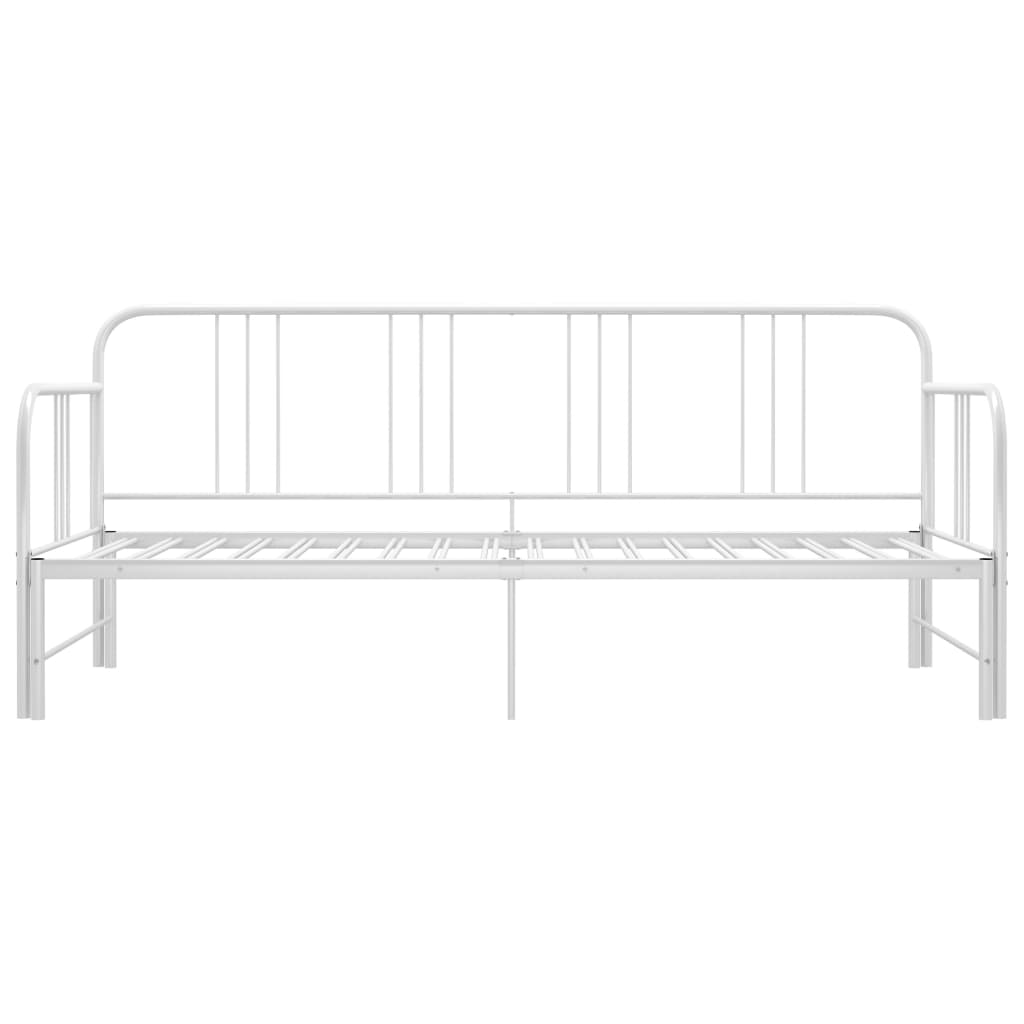 Telaio Divano Letto Estraibile Bianco in Metallo 90x200 cm