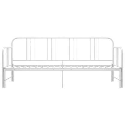 Telaio Divano Letto Estraibile Bianco in Metallo 90x200 cm