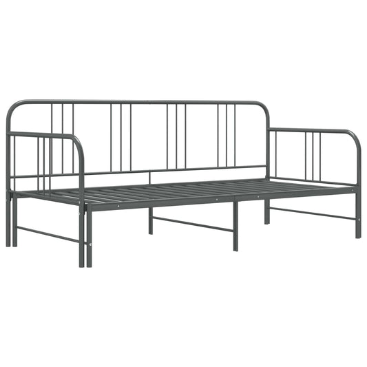 Telaio Divano Letto Estraibile Grigio in Metallo 90x200 cm - homemem39
